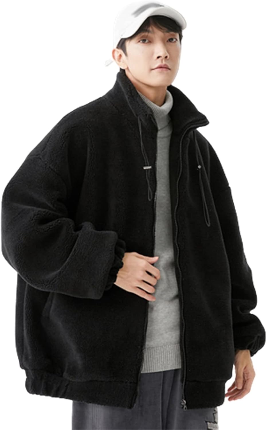 ボアジャケット メンズ 立ち襟 フリースジャケット 冬 ボアブルゾン 厚手 防寒対策 暖か 大きいサイズ ジャンバー 男女兼用 アウトドア 綿服 アウター カジュアル キャンプ