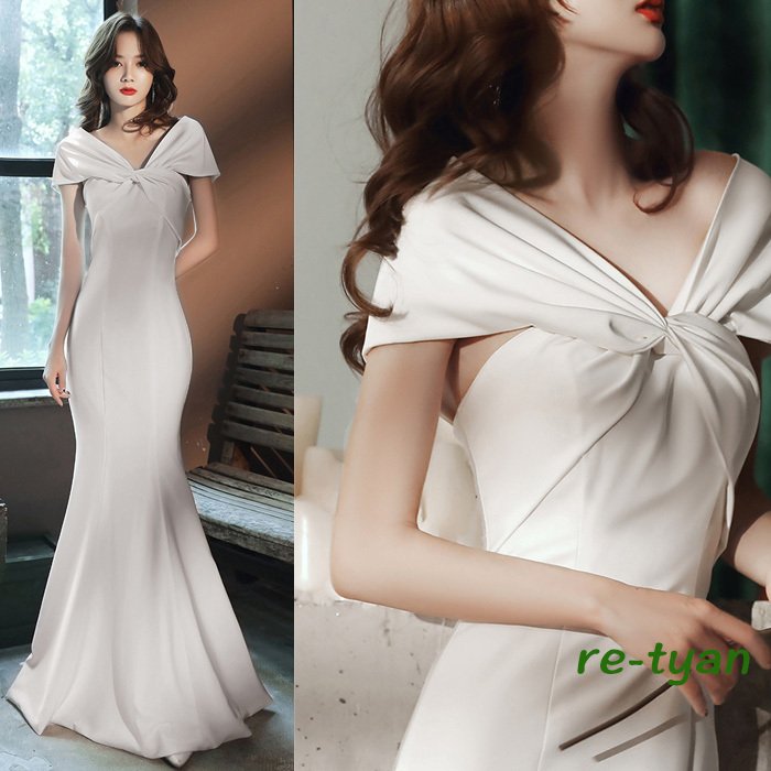 ウェディングドレス 二次会白 花嫁 ドレス海外挙式 お呼ばれ ロングドレス フォトウエディング 大きいサイズ 20代 30代 前撮り エンパイアライン 披露宴 春 夏