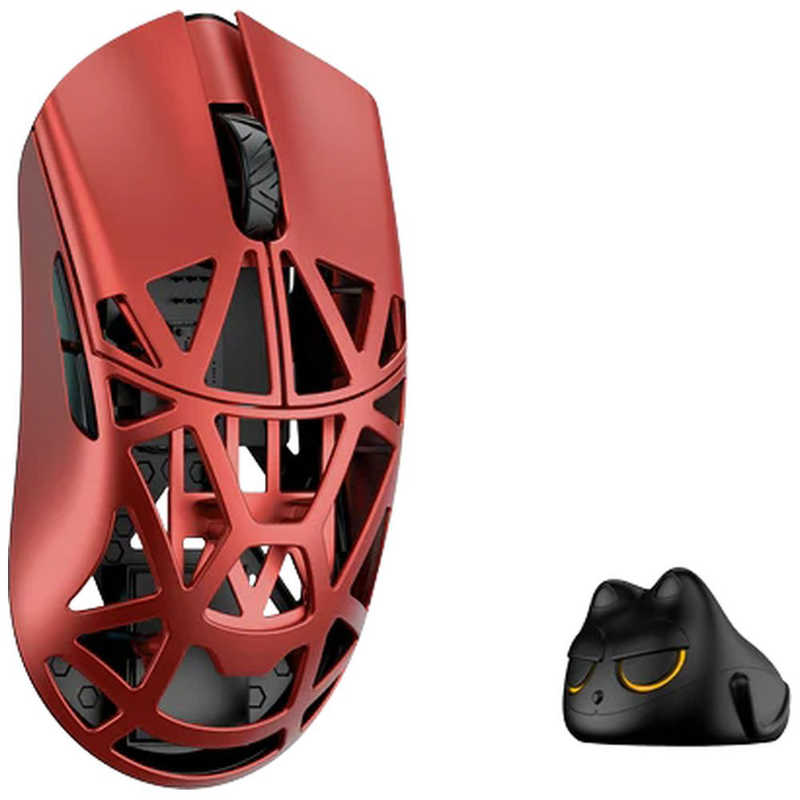 KIBU　ゲーミングマウス Beast X Pro ［光学式 / 有線/無線(ワイヤレス) / 5ボタン / USB］ Red(Solid sides)　WL-BXPRO-RED-O-NH
