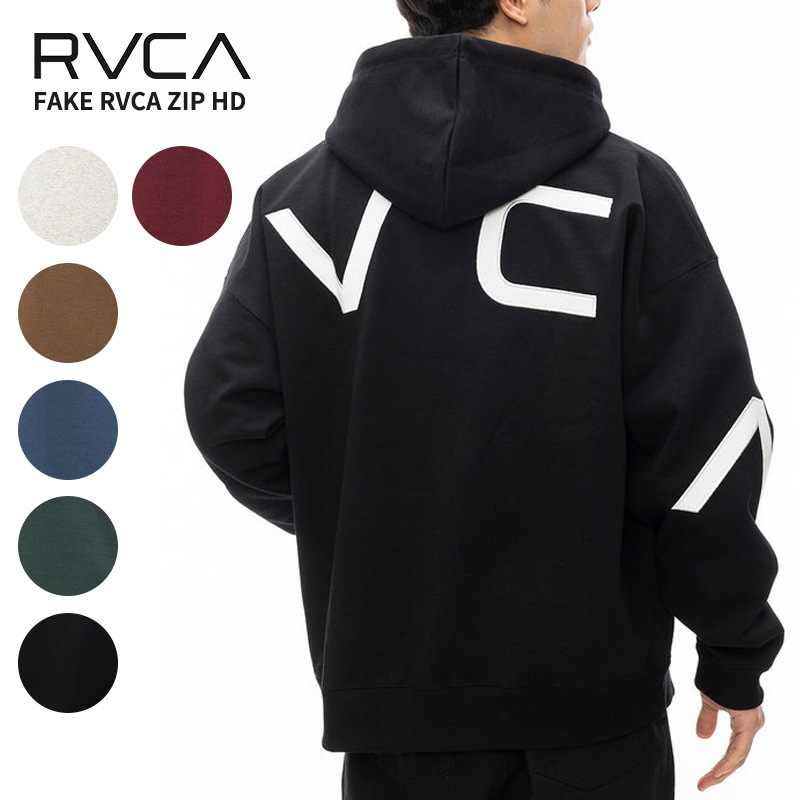 ルーカ ジップパーカー フーディー RVCA FAKE RVCA ZIP HD フルジップパーカー スウェット BE042-044 男性 メンズ