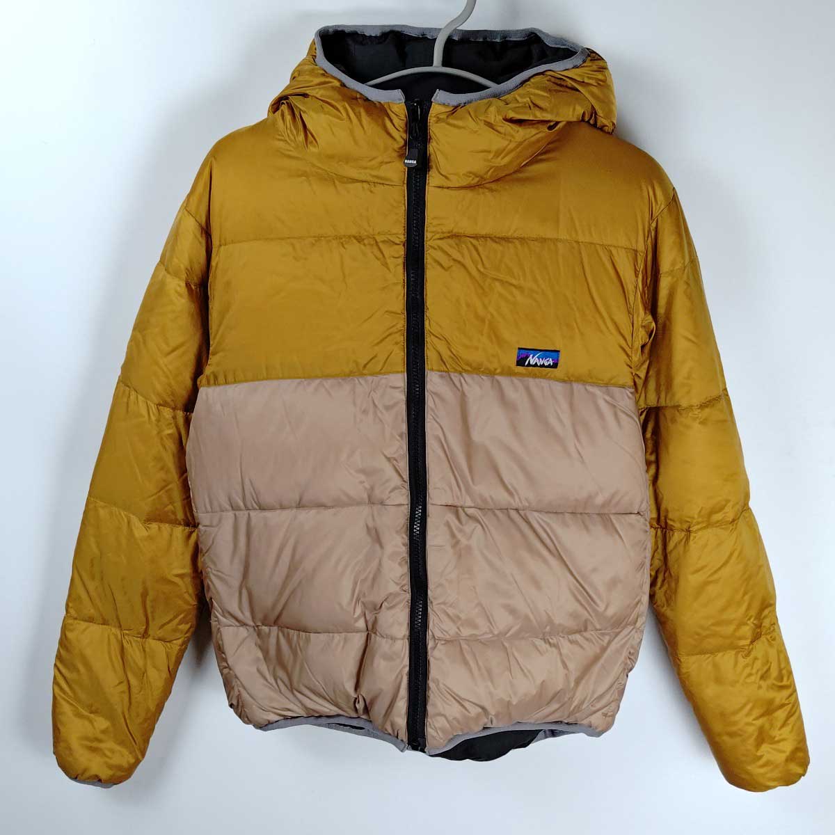 【中古】KRIFF MAYER × NANGA リバーシブルダウンジャケット S YELLOW×BLACK 2019902 メンズ ナンガ×クリフメイヤー