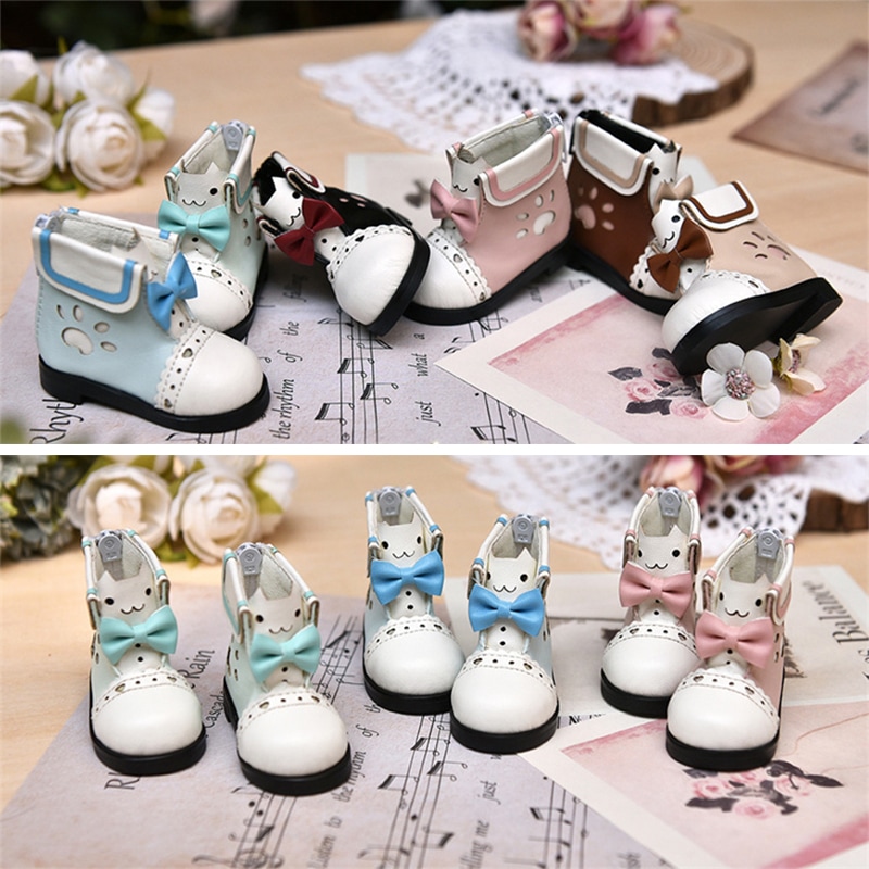 BJDドール靴 可愛い人形用シューズ セーラー猫 MSD/YOSDサイズ球体関節人形用 1/4 1/6 ドールウェア