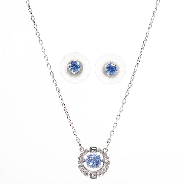 スワロフスキー Sparkling Dance ダンシングクリスタル　ネックレス・ピアスセット 【ネックレス】