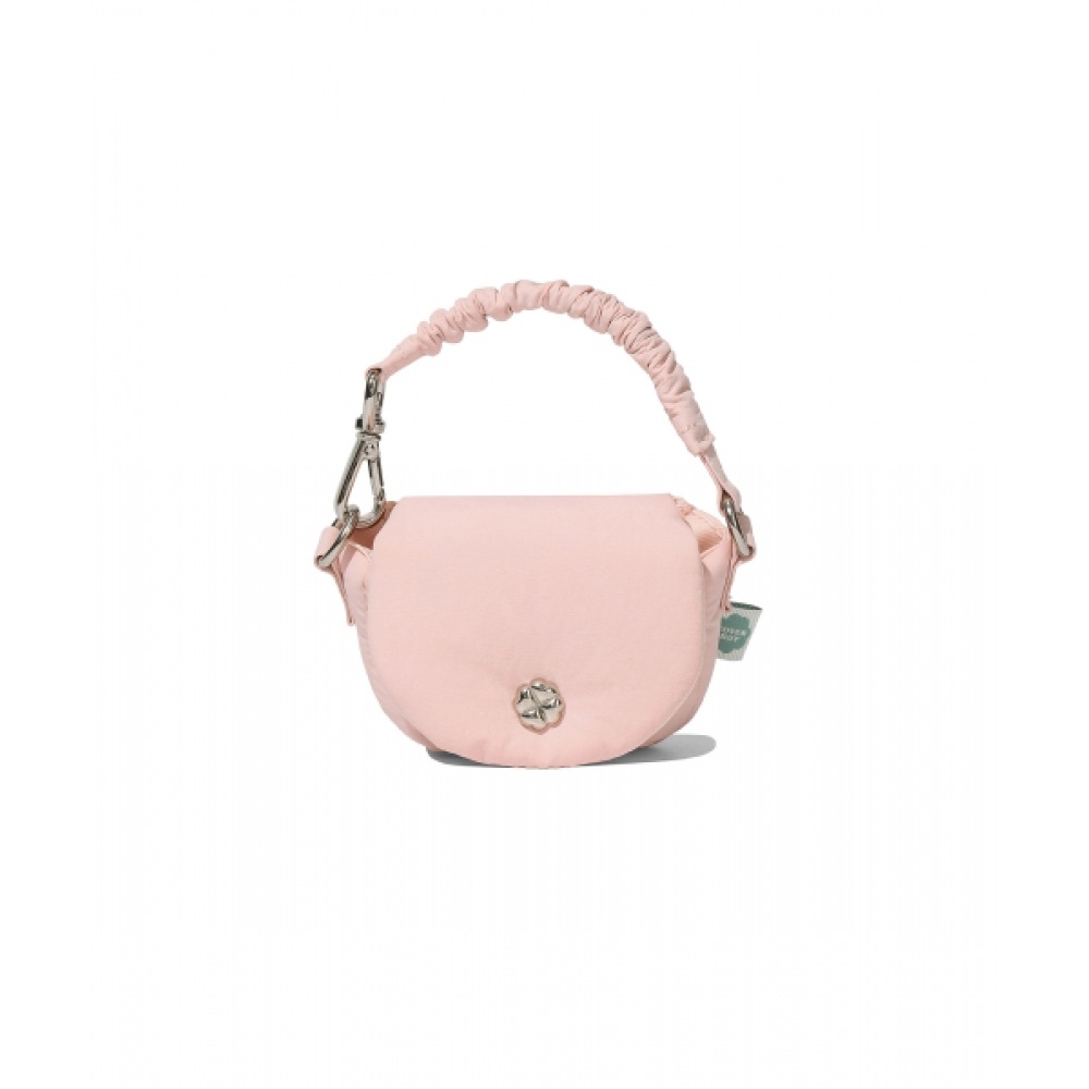 COVERNAT WOMAN クローバーハートシャーリングポーチバッグピンク