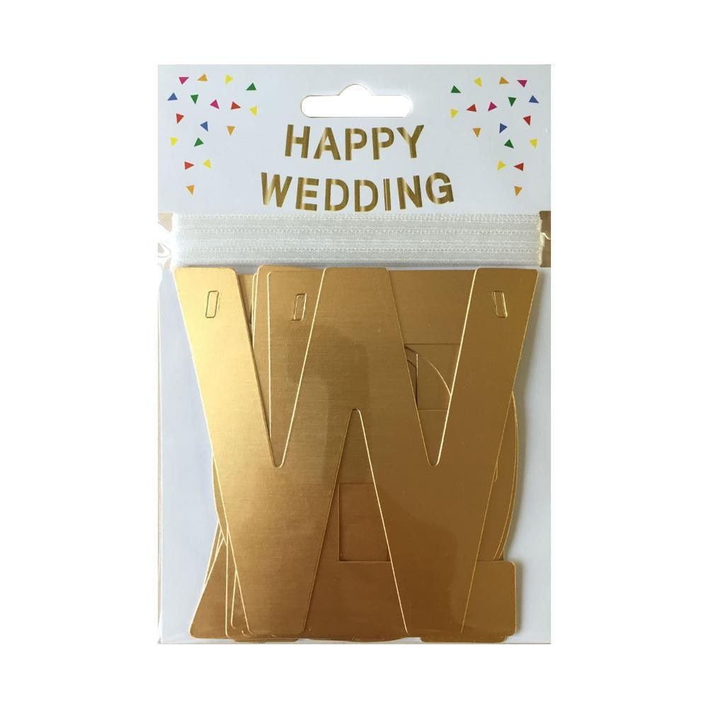Paper Intelligence アルファベットガーランド 4108463 WEDDING ショッピング 最も信頼できる HAPPY