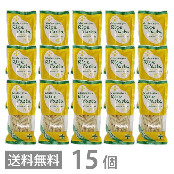 PLUS グルテンフリー ライスパスタ マカロニ 130g ×15 白米 小麦不使用 米粉麺 乾麺 国産