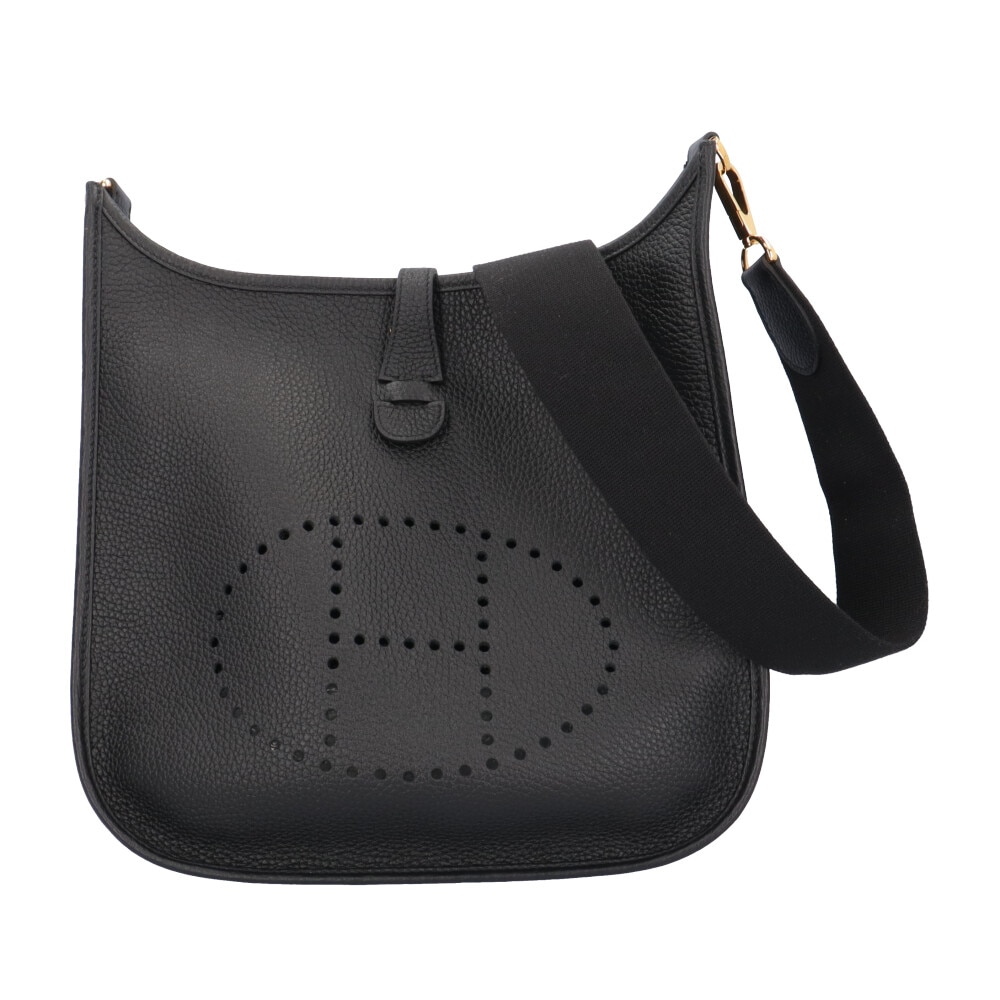 エルメス エブリンIII PM ショルダーバッグ レザー ブラック HERMES 中古