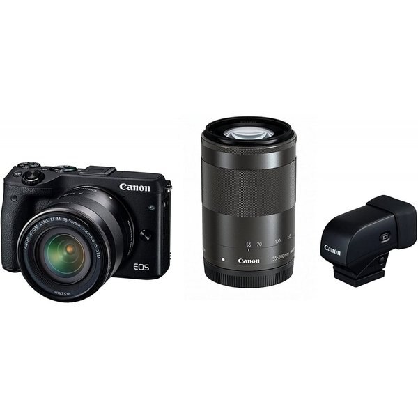 Canon ミラーレス一眼カメラ EOS M3 レンズキット(ブラック) EF