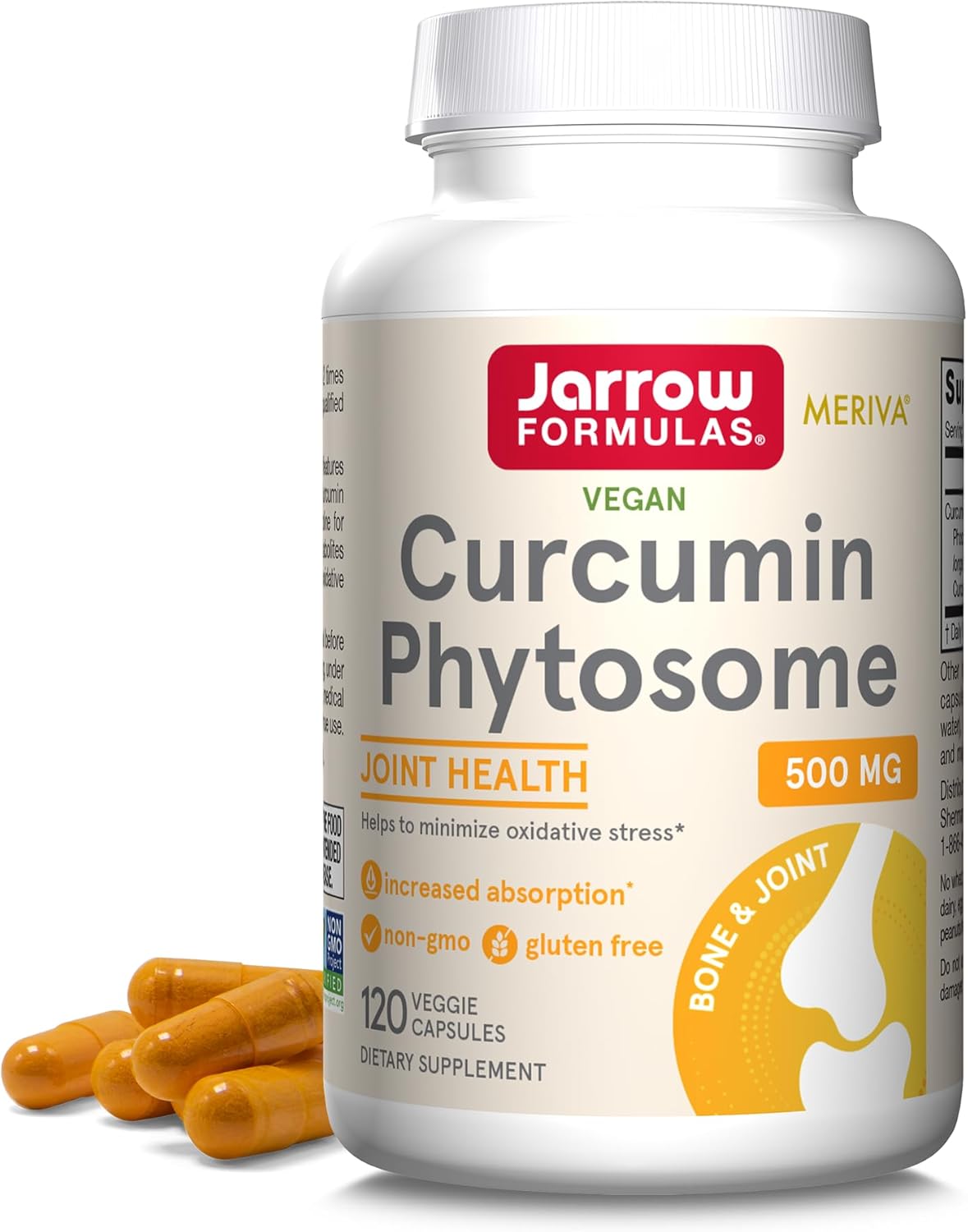 Jarrow ジャローCurcumin Phytosome 500 MG 120錠 ベジタリアンカプセル