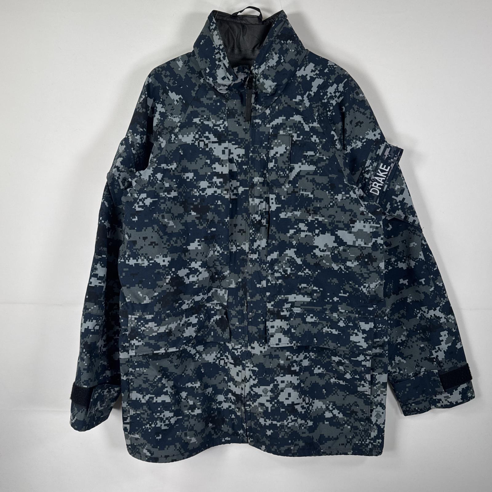 古着 ミリタリージャケット ECWCS GORE-TEX デジカモ ゴアテックスパーカー カモフラ 迷彩 実物 米軍 medium long ネイビー メンズ