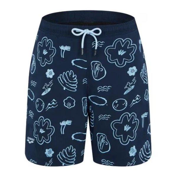 男性用ビーチパンツ グリーンウェーブ 4部丈パンツ (A5BM1PP04DNV)