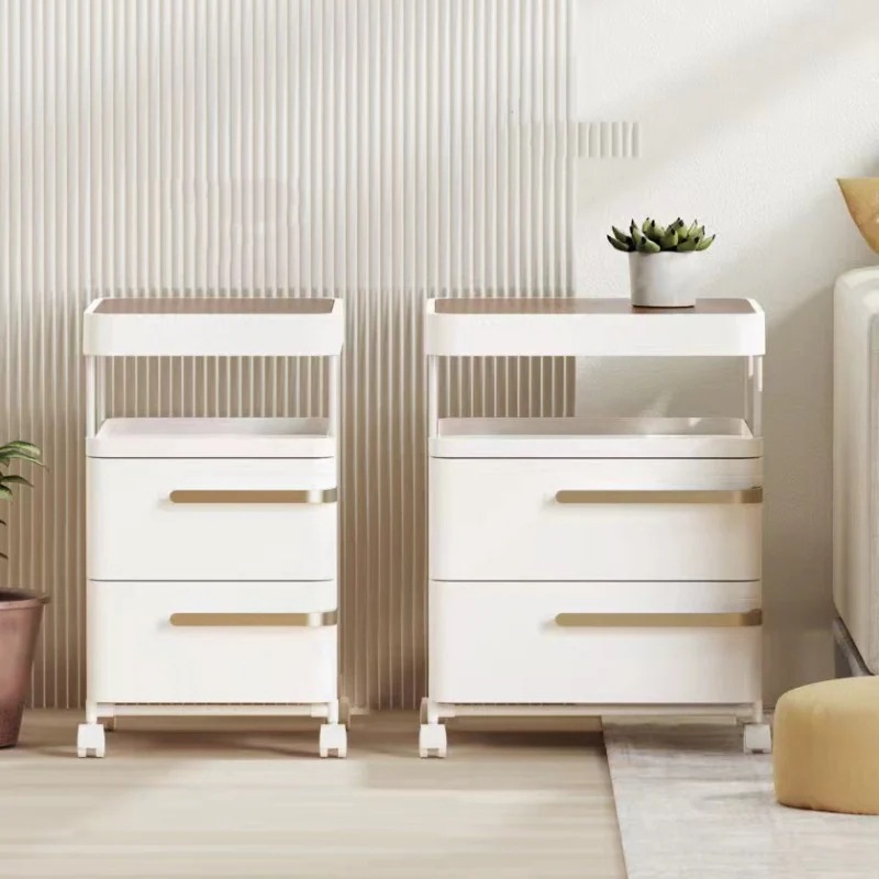 特惠价収納　 一体式キッチンワゴン キャスター付き 収納ボックス 3段 キッチン 収納 三 収納ボビー ワゴン 引き出しを動かす サイドテーブル コスメ収納