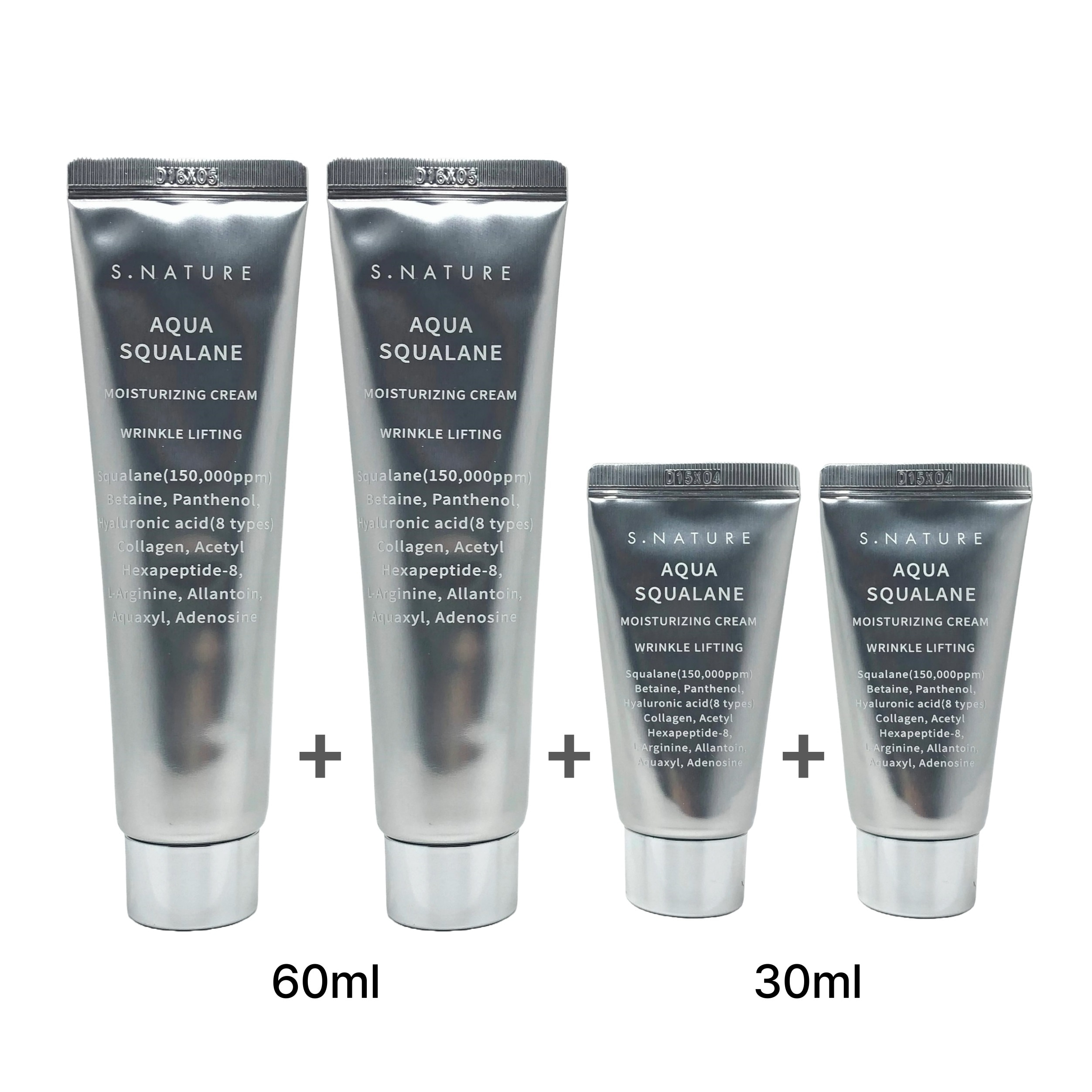 アクアスクワラン水分クリーム, 60ml+60ml+30ml+30ml, 正品, 韓国コスメ