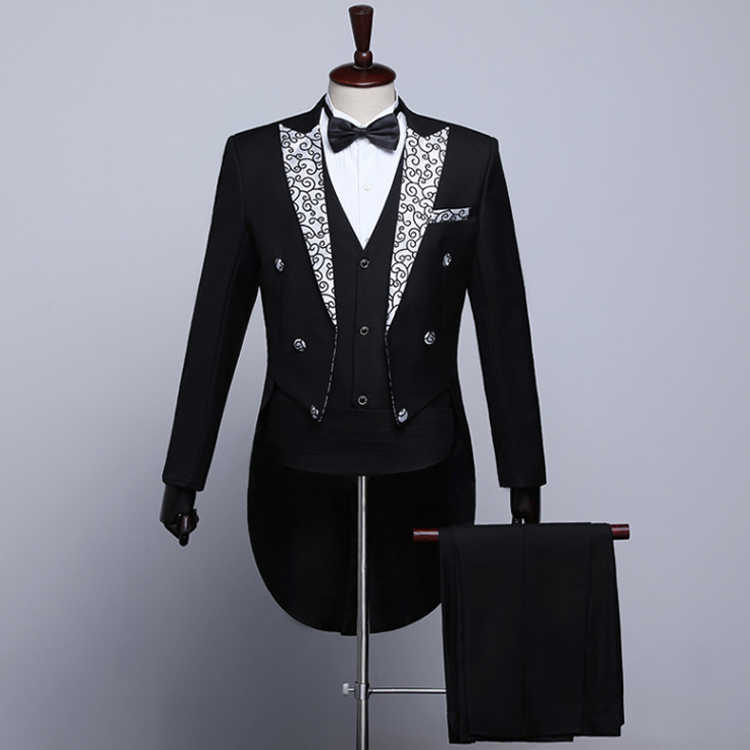 新品早く買いに来て タキシード メンズ 結婚式 燕尾服 上下セット タキシード 手品 演出服 スーツ お花婿 豪華な4点セット コンサート 礼服 魔術師 芸人 宴会 衣装 出し物 パーティー マジッ