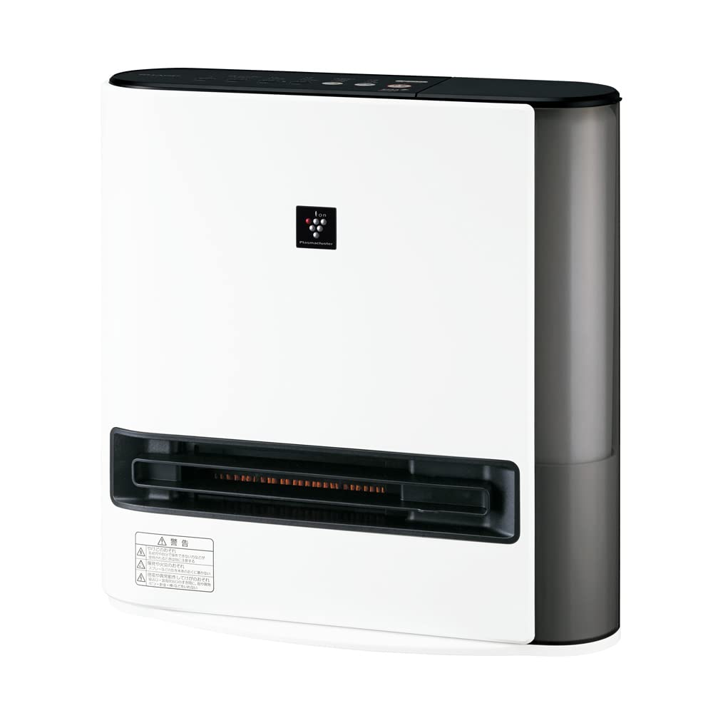 シャープ 加湿 セラミックヒーター HX-TK12-W 足元ロング温風 プラズマクラスター フィルター自動洗浄 加湿量 650mL/h 日本製