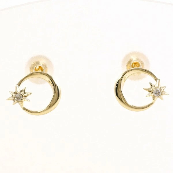K10 10金 YG ピアス ダイヤ 0.01×2 中古