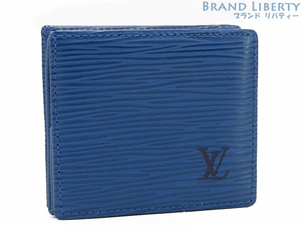超美品ルイヴィトンエピポルトモネボワットコインケース小銭入れ財布トレドブルーレザーM63695