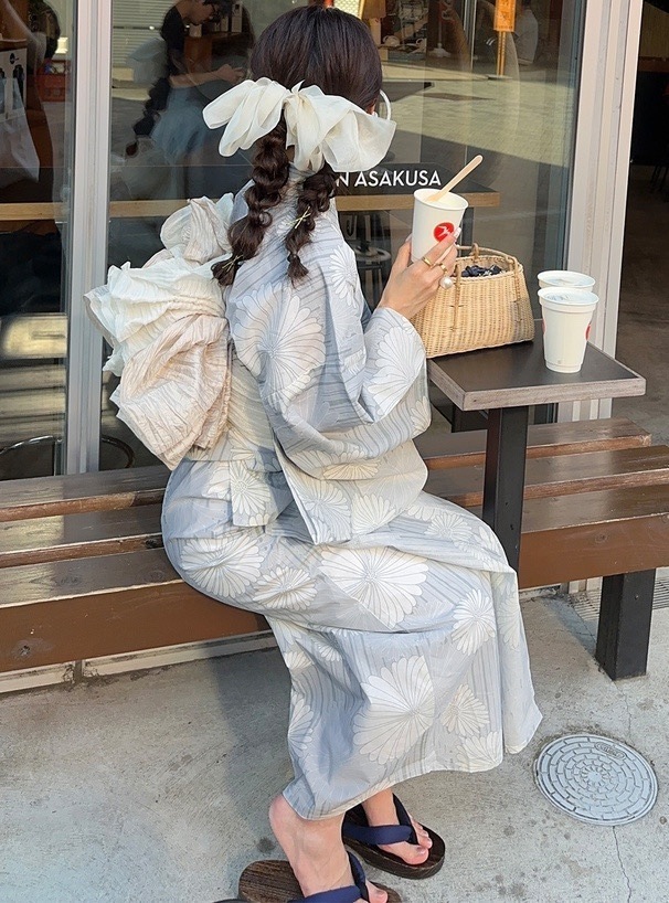 浴衣伝統和風ワンピース二部式分体浴衣純綿