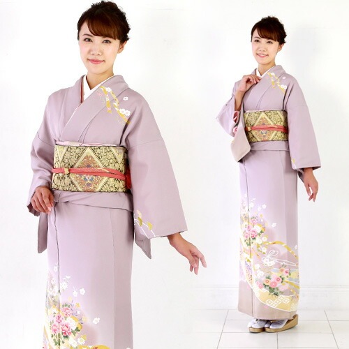 レンタル 正絹京友禅訪問着 レンタル 19点フルコーディネートレンタルセット 結婚式 披露宴 入学式 七五三 ママ お茶会 安い 薄紫地に熨斗と牡丹 菖蒲 桜 菊 橘 20代 30代 40代