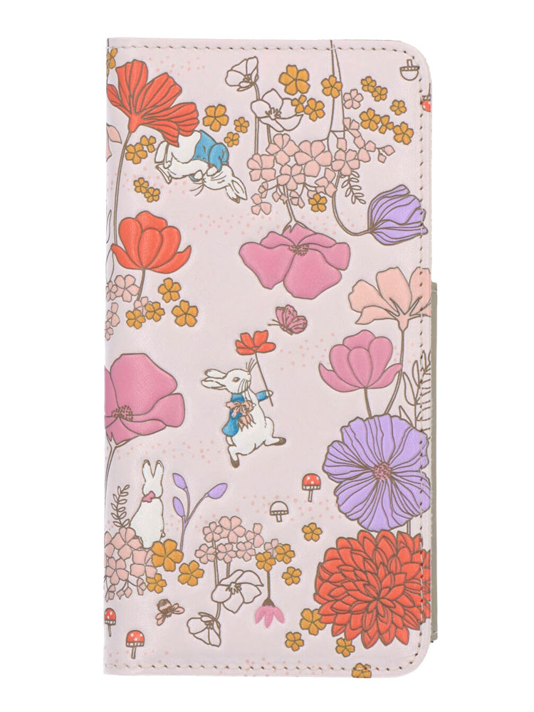 友禅染 ピーターラビットTM スマートフォン ケース ラージ 大きめ iPhone Android Galaxy XPERIA 多機種対応 推奨16×8cm以下 手帳型