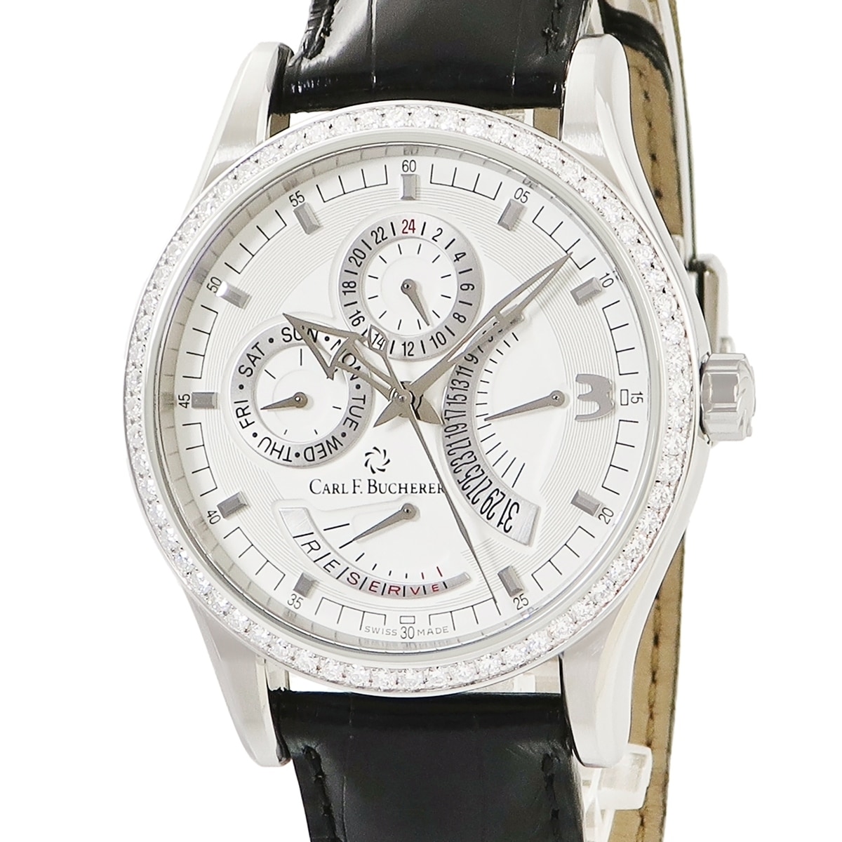 マネロ オートマチック レトログラード 00.10901.08.26.11 自動巻き メンズ 純正ダイヤ デイデイト 3年保証