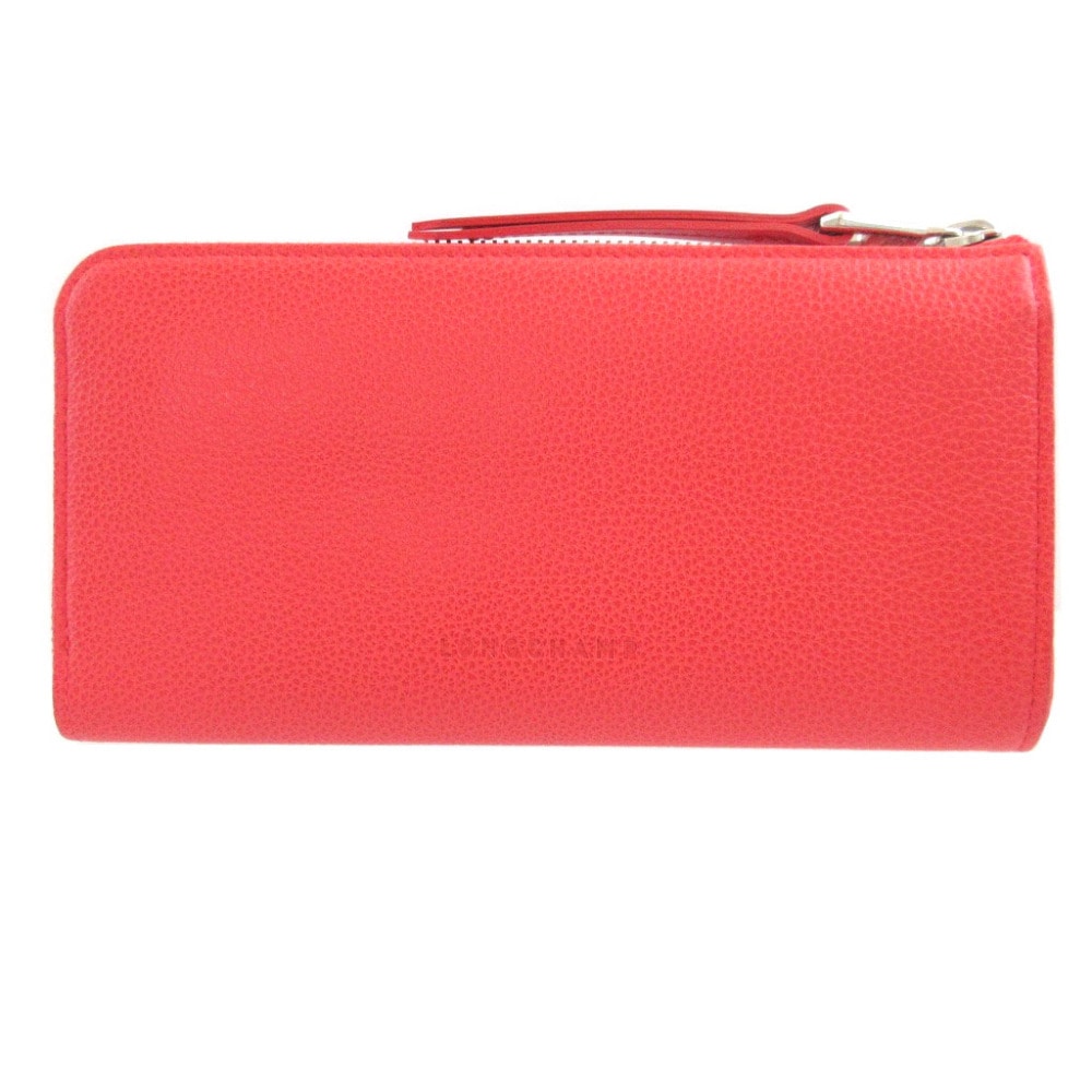 新品同様 L字ファスナー 長財布 レザー/レザー オレンジ 0922【中古】 レディース