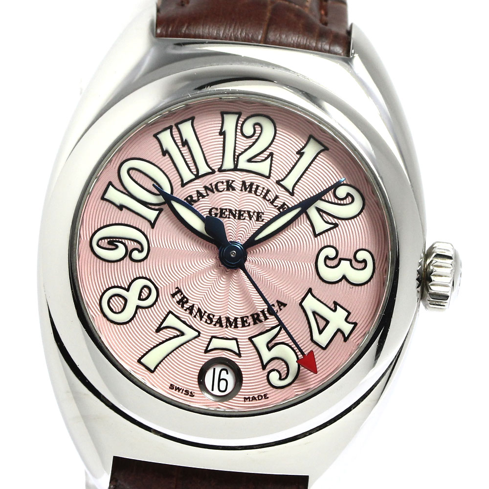 訳あり フランクミュラー FRANCK MULLER 2000L トランスアメリカ デイト オートクォーツ レディース _767198【中古】