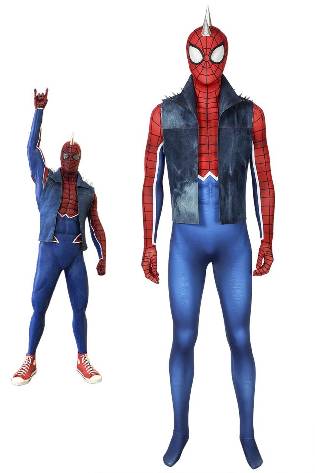 新タイプ追加 激安販売 スパイダーパンク PS4 PUNK ROCK SPIDER-MAN パンク・ロック コスプレ衣装 [4216]