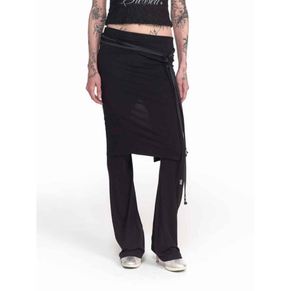 2000Archives AVA LAYERED SKIRTPANTS BLACK 2A25D2PT02BKOS