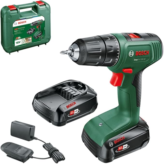 Bosch DIY(ボッシュ) 18Vコードレスドライバードリル (1.5Ahバッテリー1個・充電器1個（AL1810CV)・PH2ドライバービット1本・キャリングケース) ED118