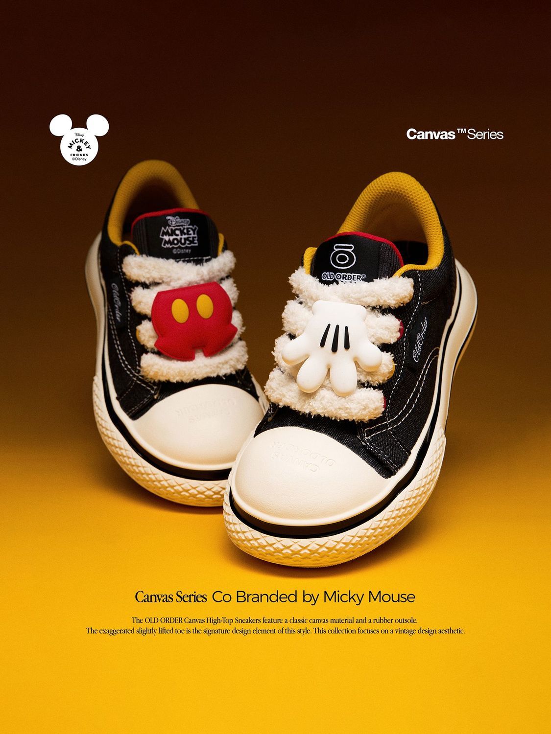 OLDORDER-キャンバスシューズキャンバス-ミッキー・ミッキー・ミッキー・マウス男女