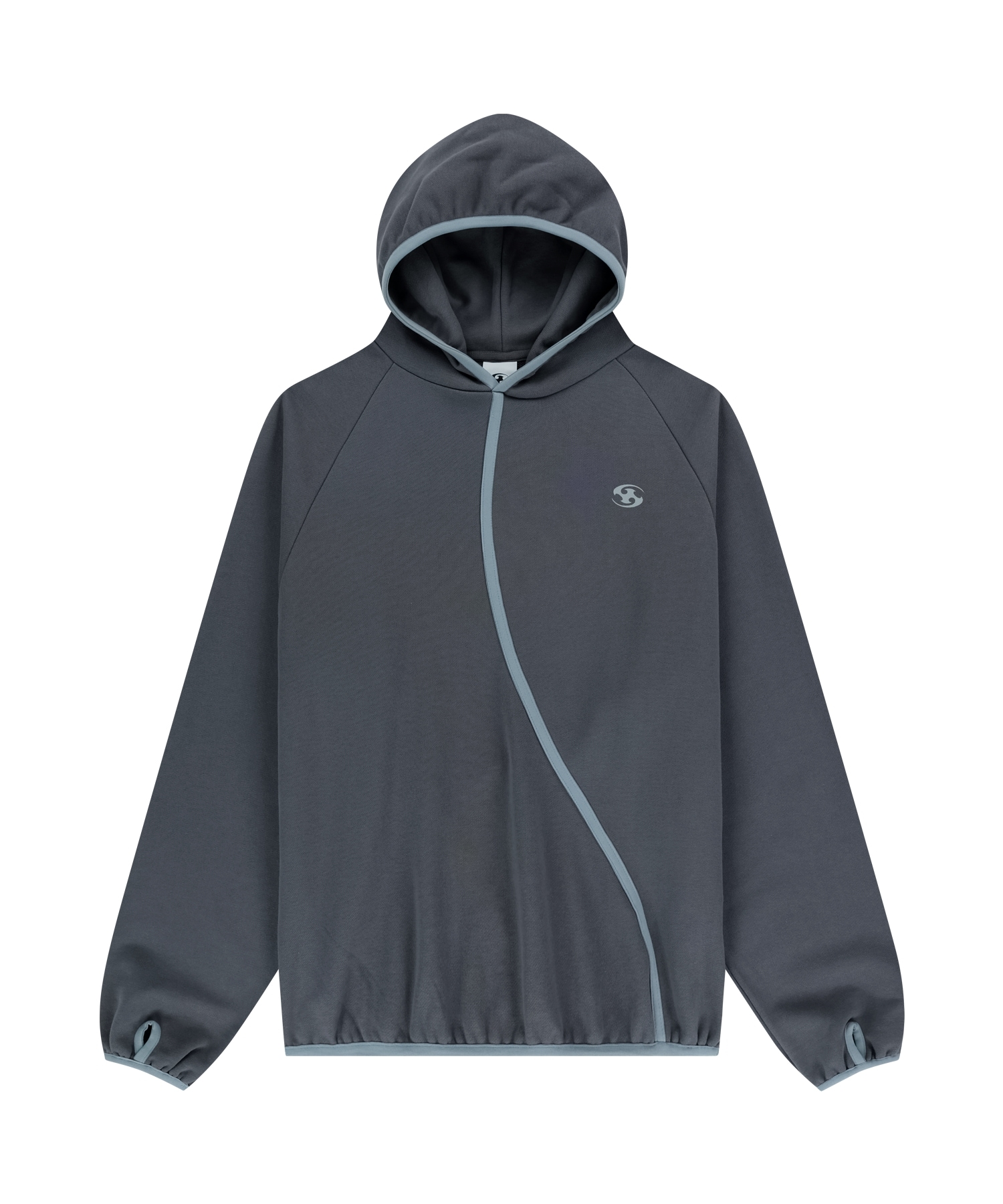 【SANSANGEAR】 24FW TAPED HOODIE : ASH CHARCOAL