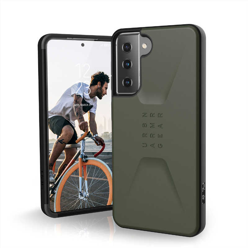 UAG　UAG製 CIVILIAN オリーブ Galaxy S21 用　UAG-RGLXS21C-OL