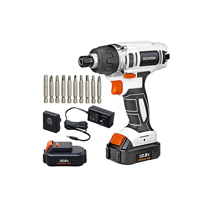 【即納】アイリスオーヤマ 充電式 インパクトドライバー 10.8V コードレス バッテリー充電器付 トルク80Nm 厚みのある材質の穴あけネジ締めにも使いやすい JID80 【10.8V共通バッテ