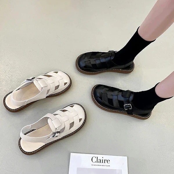 【20点セット】【送料無料】グルカサンダル サンダル スポーツサンダル 厚底サンダル 厚底 PU レディース 厚底サンダル 3cmヒール フラット透かし編み 歩きやすい ストラップ ぺたんこ ペタンコ