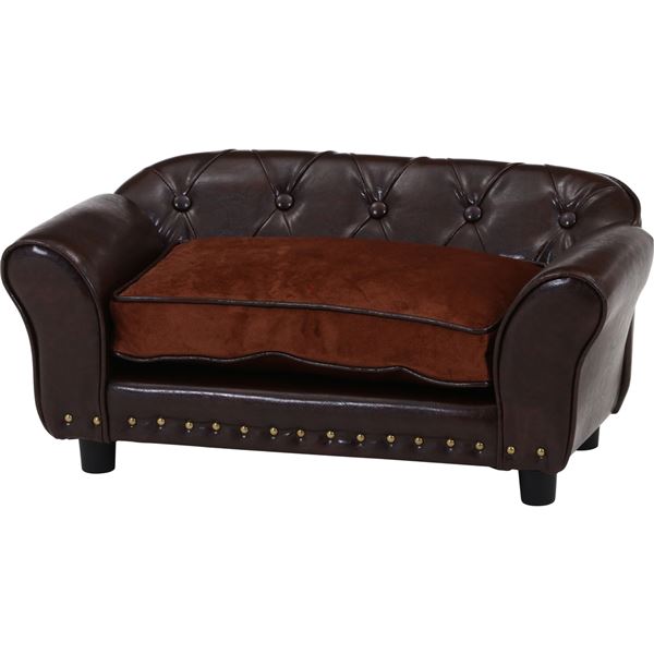 ペットソファ（チェスターフィールド風） BR ブラウン