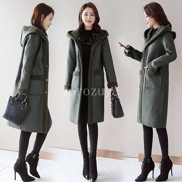 年中無休 冬 50代 40代 レディース レザーコート アウター 着痩せ 暖かい 大きいサイズ 韓国風 上品 チェスターコート トレンチコート ロング コート Puコート 厚手 裏ボア その他 アウター サイズ M Sha Edu In
