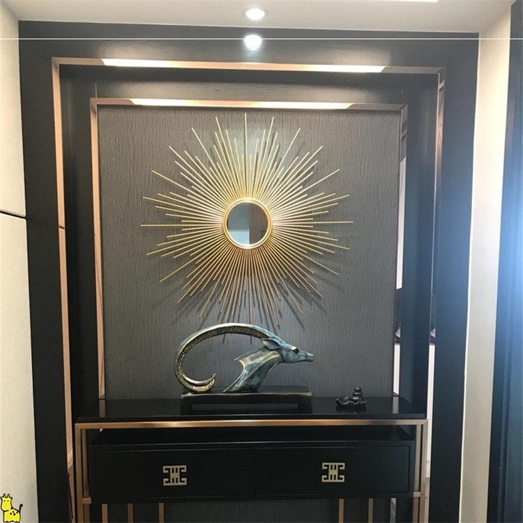 激安セール 鉄の壁飾り 装飾品 鏡 玄関のペンダント 暖炉のペンダント 太陽の形のペンダント 大人気 掛鏡 ヨーロッパ式 4,315円