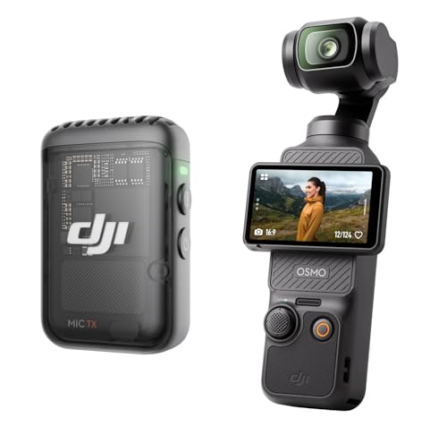 DJI Osmo Pocket 3 + DJI Mic 2 トランスミッター（シャドーブラック）1インチ CMOS 4K 120fps 動画対応 Vlog用カメラ 3軸スタビライザー ジンバルカメラ