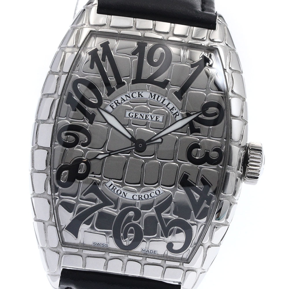 フランクミュラー FRANCK MULLER 8880SCIRONCRO トノー カーベックス アイアンクロコ 自動巻き メンズ _894231【中古】