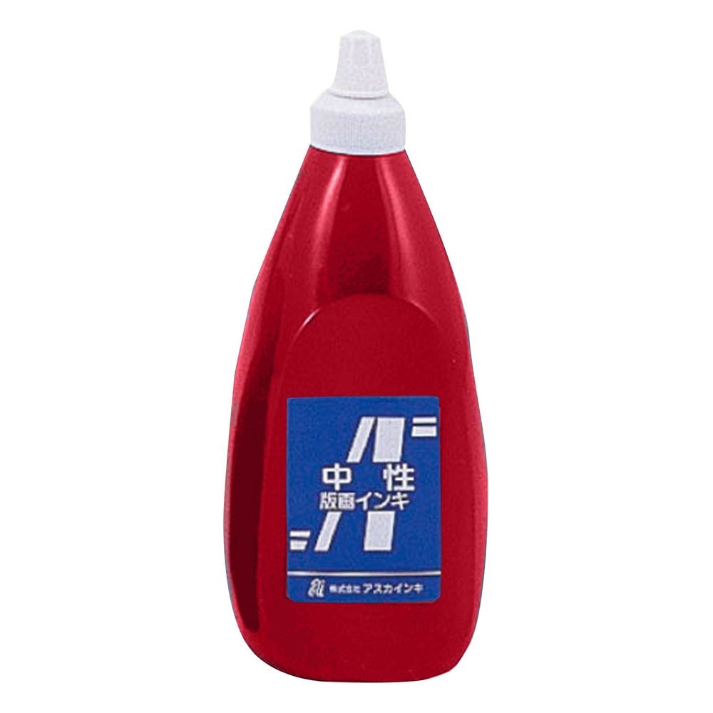 （まとめ買い）青箱/アスカ版画インキ 中性 800cc 赤 20912 [x3セット]
