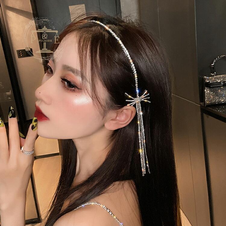 カシャ ヘアアクセサリー 華やか キラキラ パーティー お呼ばれ