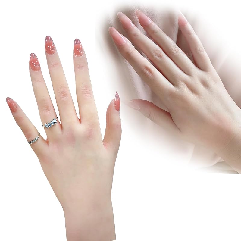 KUMIHO 手 模型 ハンドモデル シリコン手 女性の手 アップグレード　デッサン手 手フェチ マネキン　ネイル 絵画モデル ハンドトルソー 爪付き 台座付き 骨格付き　ジュエリー ディスプレイ 自