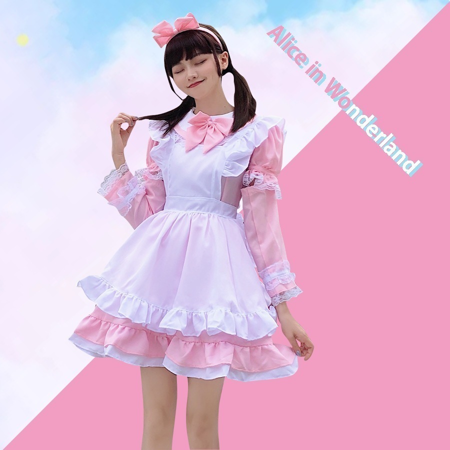アリス仙境コスプレ服親友服ロリータ柔らかい妹メイド袖三色 解体することができます
