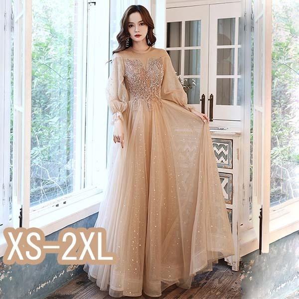 ラウンド エレガント ドレス 大人 ピアノ 発表会 ロング丈 ファスナータイプ パーティー 演奏会 結婚式