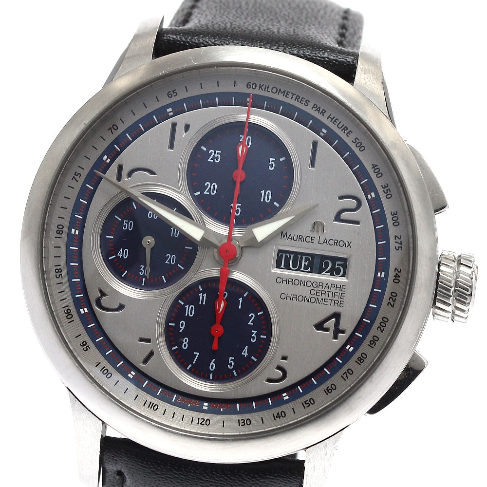 モーリスラクロア MAURICE LACROIX MP6018 マスターピース マスタークロノグラフ デイデイト 自動巻き メンズ _894015【中古】