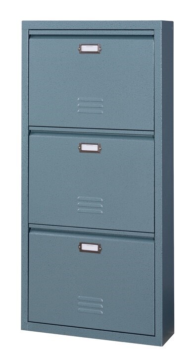 シューズラック 3Ｄ 3段 W50xD15xH106 TPN-33GR 代引不可