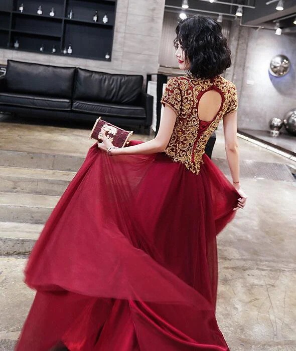 「華やか 新作 Aラインドレス」ロングドレス 演奏会ドレス パーティードレス ウェディングドレス 結