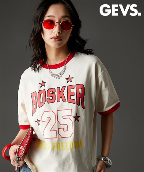 Tシャツ・カットソー 綿100％リンガーTシャツ 大きいサイズ有 GEVS.
