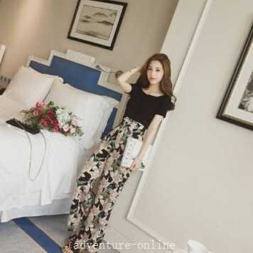 【2025新作入荷】セットアップ レディース Tシャツ パンツ ロング丈 ファッション 個性的 春 夏 黒 緑 ブラック グリーン 2点セット ママ ママコーデ お揃